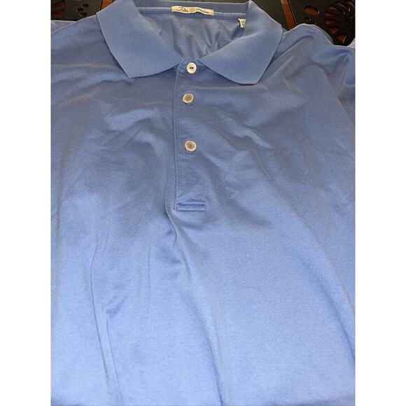 Peter Millar Polo Shirt Men’s Large Blue. Summer Double Mercerized - Picture 3 of 4